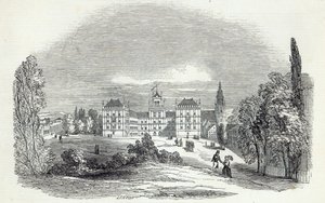 El Palacio de Ehrenburg, en Coburg, grabado por W.J. Linton, de 